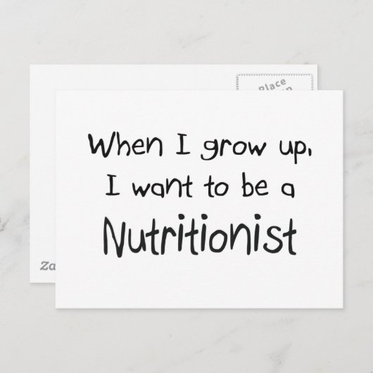 Als ich groß bin, wollte ich Ernährungswissenschaf Postkarte (Vorne/Hinten)