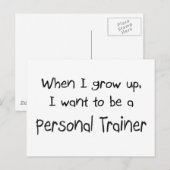 Als ich groß bin, wollte ich, Personal Trainer zu Postkarte (Vorne/Hinten)