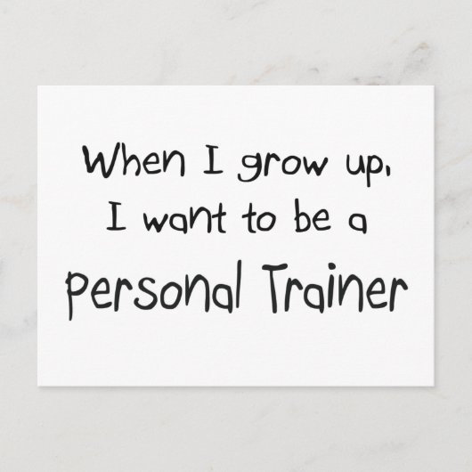 Als ich groß bin, wollte ich, Personal Trainer zu Postkarte (Vorderseite)