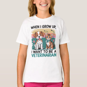 Als ich groß bin, wollte ich, tierärztlicher T - S T-Shirt