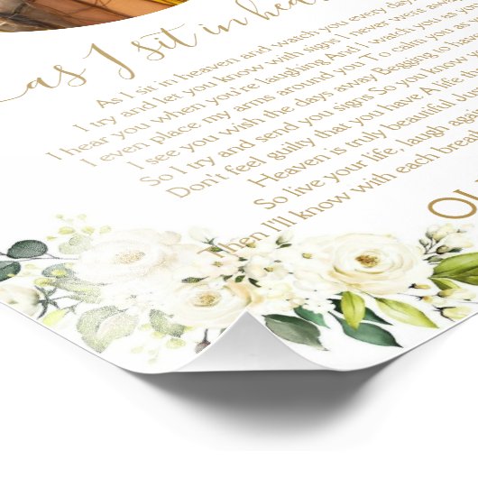 Als ich im Himmel Foto Begrüßungszeichen sitze (Ecke)