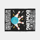 Als ich jünger war Bowling Funny Spaß Gag Bowler Fleecedecke (Vorderseite (Horizontal))