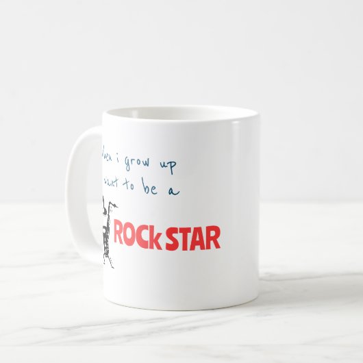 Als ich mit Rock Star aufwuchs Kaffeetasse (Vorderseite Links)