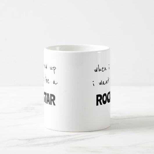 Als ich mit Rock Star aufwuchs Kaffeetasse (Mittel)