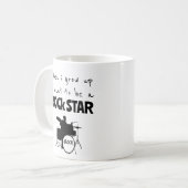 Als ich mit Rock Star Kaffee Tasse aufwuchs (Vorderseite Links)