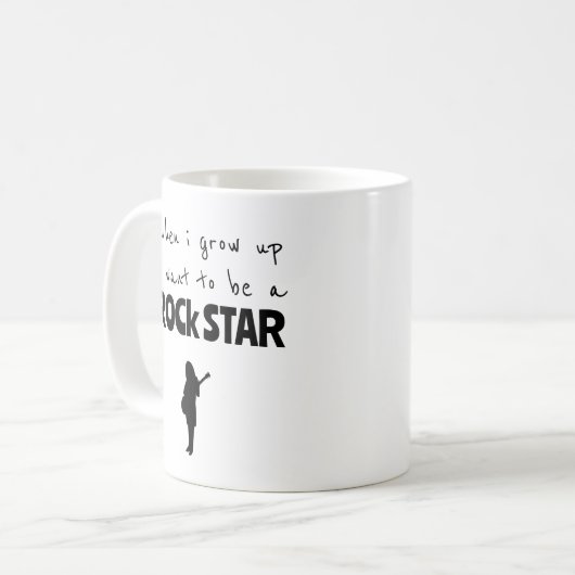 Als ich mit Rock Star Kaffee Tasse aufwuchs (Vorderseite Links)