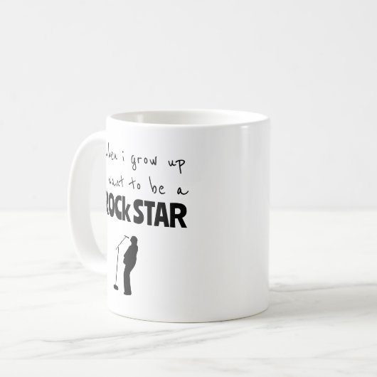 Als ich mit Rock Star Kaffee Tasse aufwuchs (Vorderseite Links)