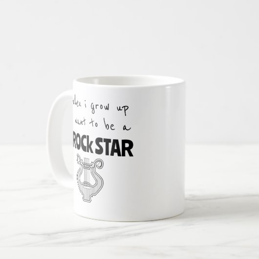 Als ich mit Rock Star Kaffee Tasse aufwuchs (Vorderseite Links)