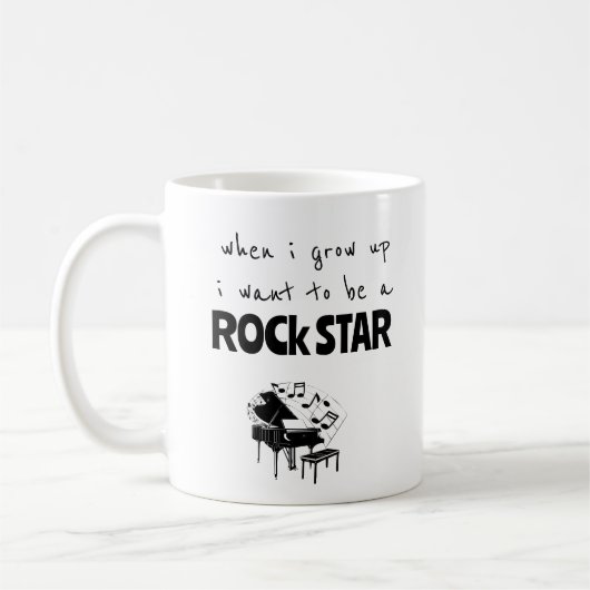 Als ich mit Rock Star Kaffee Tasse aufwuchs (Links)