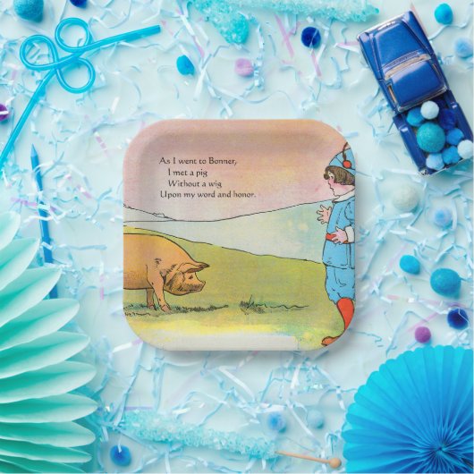 Als ich nach Bonner ging, traf ich ein Schwein - K Pappteller (Party)