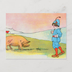 Als ich nach Bonner ging, traf ich ein Schwein - K Postkarte