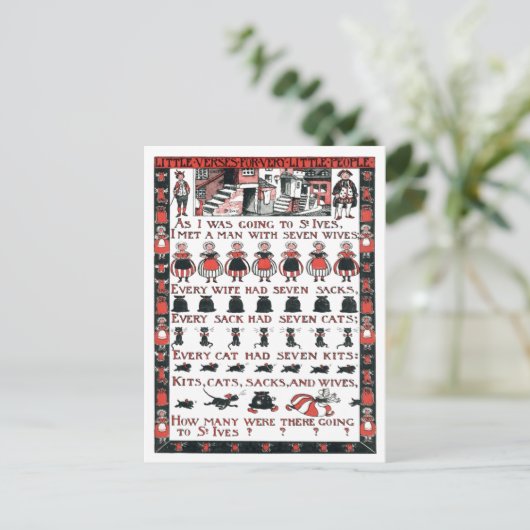 Als ich nach St. Ives ging Postkarte (Stehend Vorderseite)