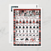 Als ich nach St. Ives ging Postkarte (Vorne/Hinten)