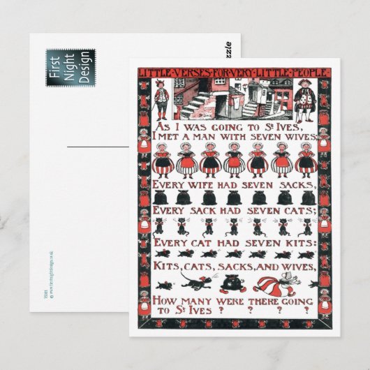 Als ich nach St. Ives ging Postkarte (Vorne/Hinten)