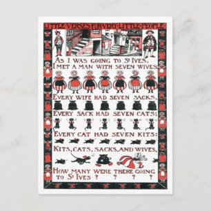 Als ich nach St. Ives ging Postkarte