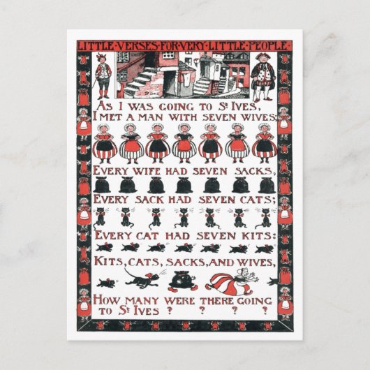 Als ich nach St. Ives ging Postkarte (Vorderseite)