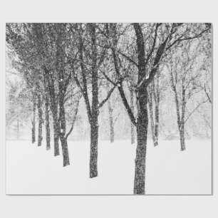 als ich Seite mit Bäumen Geschenkpapier