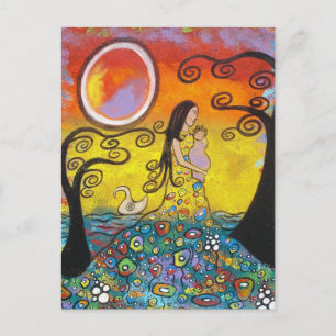 Als ich sie hielt, war alles anders als die Postka Postkarte