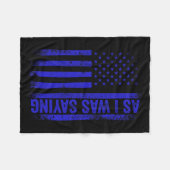 Als ich Sprichwort Funny Trump 2024 American Flag Fleecedecke (Vorderseite (Horizontal))