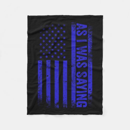 Als ich Sprichwort Funny Trump 2024 American Flag Fleecedecke (Vorderseite)