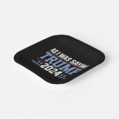 Als ich Sprichwort war Trump 2024 Wahl Pappteller (Gewinkelt)