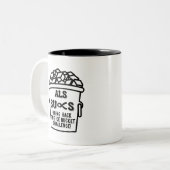ALS IST ZUM KOTZEN KAFFEE-TASSE ZWEIFARBIGE TASSE (Vorderseite Links)