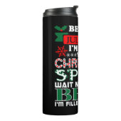 Als Juli Mädchen gefüllt Weihnachtsgeist Bier Thermosbecher (Nach links gedreht)