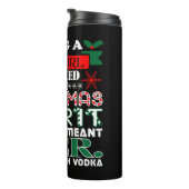 Als Juli Mädchen gefüllt Weihnachtsgeist Bier Thermosbecher (Nach rechts gedreht)