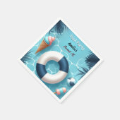 Als Junge Spaß Teen Erwachsene Pool Party Sweet 16 Serviette (Ecke)