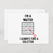 Als Kellner finde ich immer eine Lösung Postkarte (Vorne/Hinten)