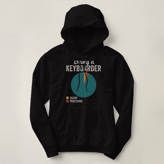 Als Keyboarder Musiker Funny Keyboard Player Hoodie (Design vorne)