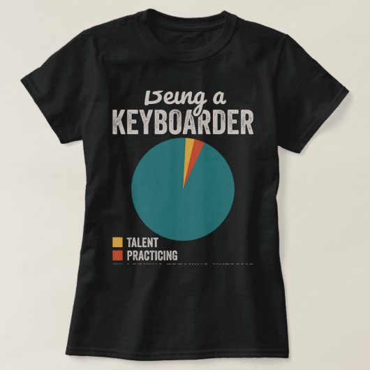 Als Keyboarder Musiker Funny Keyboard Player T-Shirt (Design vorne)