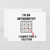Als Kieferorthopädin finde ich immer eine Lösung Postkarte (Vorne/Hinten)