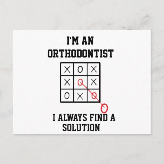 Als Kieferorthopädin finde ich immer eine Lösung Postkarte (Vorderseite)