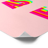 Als Klarloser Regenbogentext drucken Poster (Ecke)