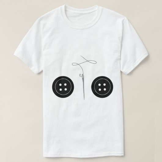 als Knopf niedliche Korallenjones T-Shirt (Design vorne)