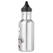 Als Koch mit Kochmütze Edelstahlflasche (Rechts)