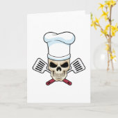 Als Koch mit Kochmütze Karte (Gelbe Blume)