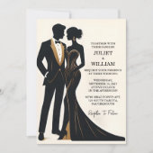 Als Kostüm Männer Erwachsene Tuxedo kühne Schwarze Einladung (Vorderseite)