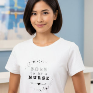 Als Krankenschwester geboren Grafik T-Shirt   Kran