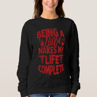 Als Krankenschwester ist mein Leben vollständig Kr Sweatshirt