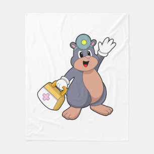 Als Krankenschwester mit Verbandskasten.PNG Fleecedecke