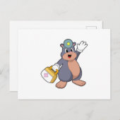 Als Krankenschwester mit Verbandskasten.PNG Postkarte (Vorne/Hinten)