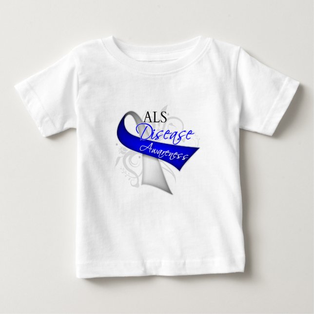 Als-Krankheits-Bewusstseins-Band Baby T-shirt (Vorderseite)