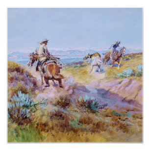 „Als Kühe wild waren“ von Charles M. Russell Poster