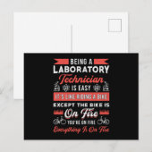 Als Labortechniker Science Labrador Tech Postkarte (Vorne/Hinten)