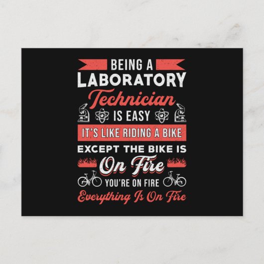 Als Labortechniker Science Labrador Tech Postkarte (Vorderseite)