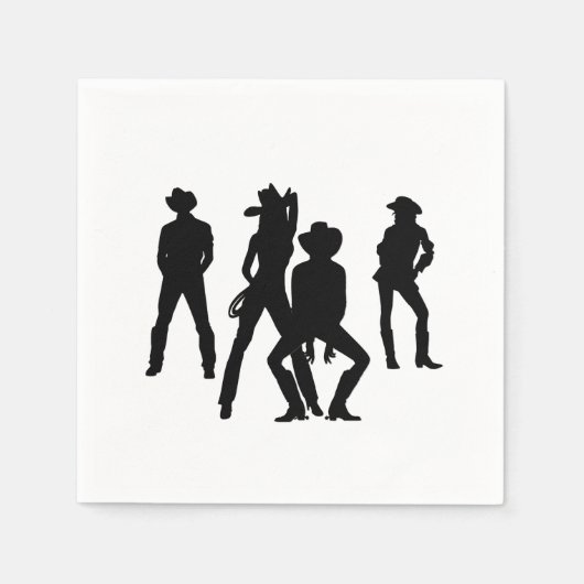 Als Line Dance verwendet Serviette (Vorderseite)
