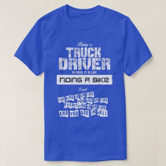 Als Lkw-Fahrer Design Art T-Shirt (Design vorne)