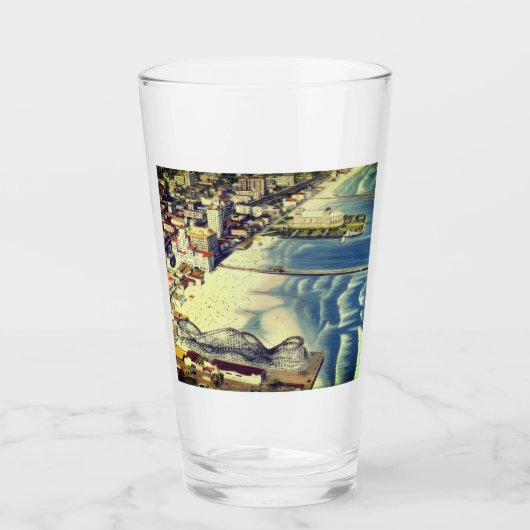 Als Long Beach, CA golden war (Strandpromenade) Glas (Vorderseite)